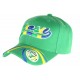 Casquette Bresil Foot verte jaune et bleue CASQUETTES PAYS