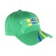 Casquette Bresil Foot verte jaune et bleue CASQUETTES PAYS