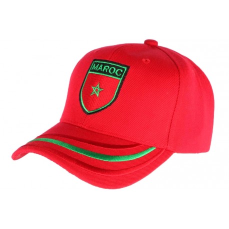 Casquette Maroc drapeau blason rouge et vert ANCIENNES COLLECTIONS divers