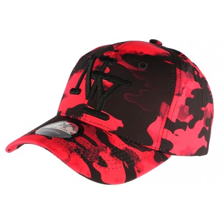 Casquette NY militaire rouge et noire Aincys ANCIENNES COLLECTIONS divers