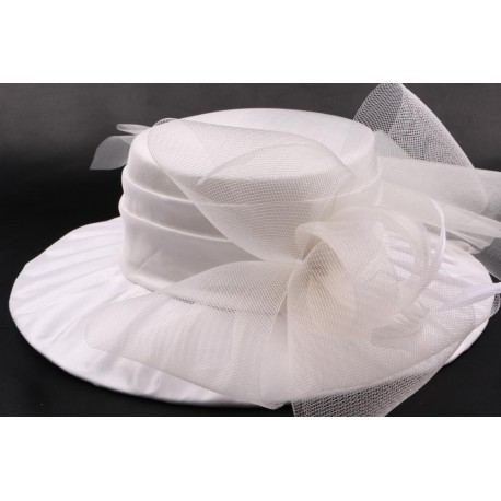 Chapeau mariée Muse en taffetas écru ANCIENNES COLLECTIONS divers