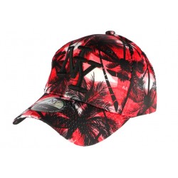 Casquette Baseball noire et rouge Tropical CASQUETTES Hip Hop Honour