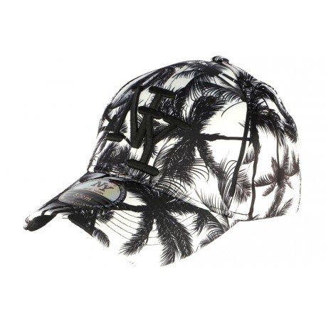 Casquette Baseball noire et blanche Tropical CASQUETTES Hip Hop Honour