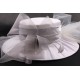 Chapeau mariée Muse en taffetas écru et gris ANCIENNES COLLECTIONS divers