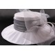 Chapeau mariée Muse en taffetas écru et gris ANCIENNES COLLECTIONS divers