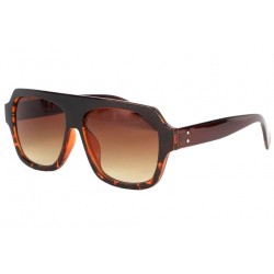 Grosses lunettes soleil marron fashion Kam LUNETTES SOLEIL Eye Wear