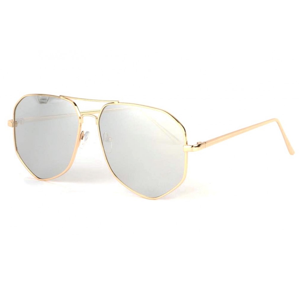 Lunettes soleil polarisées bleues, lunette aviateur miroir livré 48h