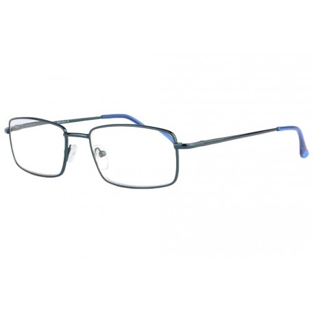 Lunettes lecture bleues rectangles métal Crimee Lunettes Loupes New Time