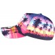 Casquette Enfant rose et bleue Tropical Night de 7 à 11 ans Casquette Enfant Hip Hop Honour