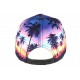 Casquette Enfant rose et bleue Tropical Night de 7 à 11 ans Casquette Enfant Hip Hop Honour