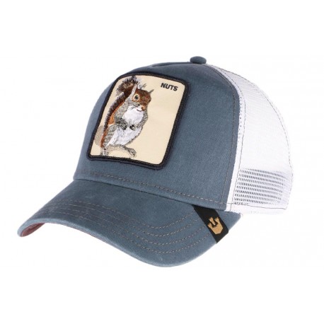 Casquette Goorin Nuts bleu et blanche avec écureuil ANCIENNES COLLECTIONS divers