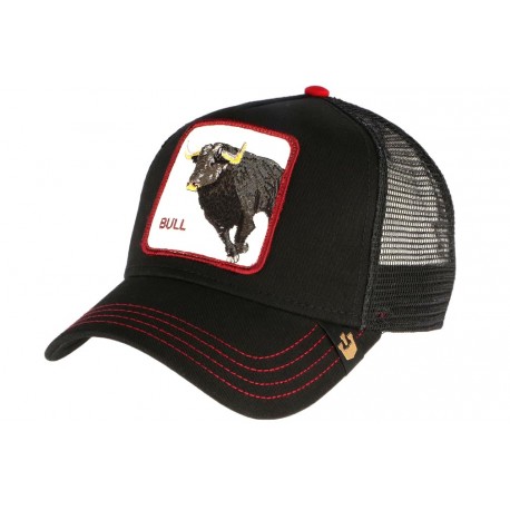 Casquette Goorin Bull noire et rouge avec Taureau ANCIENNES COLLECTIONS divers