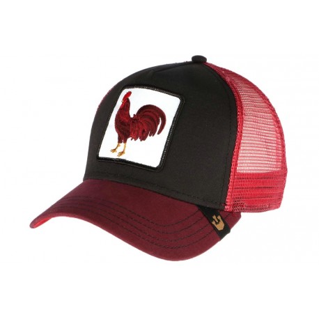 Casquette Goorin Cock rouge bordeaux avec Coq ANCIENNES COLLECTIONS divers