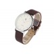 Montre Bracelet Cuir Marron Foncé boitier argent Nelson ANCIENNES COLLECTIONS divers