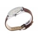 Montre Bracelet Cuir Marron Foncé boitier argent Nelson ANCIENNES COLLECTIONS divers