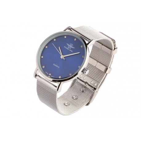 Montre milanaise argent et bleue Sylvia Michael John ANCIENNES COLLECTIONS divers