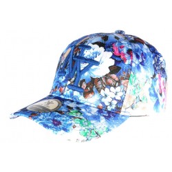 Casquette Enfant Bleue fleurs blanches Bali 7 à 12 ans ANCIENNES COLLECTIONS divers