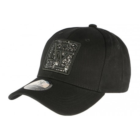 Casquette NY femme noire paillettes argent Fashly ANCIENNES COLLECTIONS divers