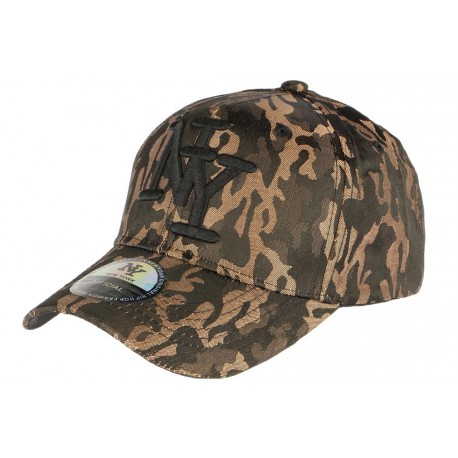 Casquette NY militaire marron et noire Koft ANCIENNES COLLECTIONS divers