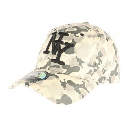 Casquette NY militaire beige et grise cuir daim Kraft ANCIENNES COLLECTIONS divers