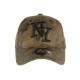 Casquette NY militaire vert kaki cuir daim Kraft ANCIENNES COLLECTIONS divers