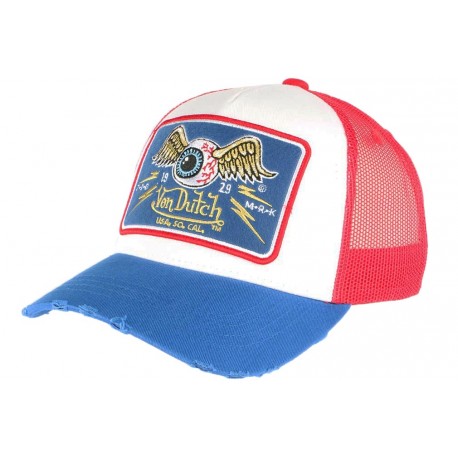 Casquette Von Dutch Bleue et Rouge Eye ball Truck ANCIENNES COLLECTIONS divers