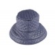 Grand chapeau Pluie bleu Femme Rayny Nyls Création CHAPEAUX Nyls Création