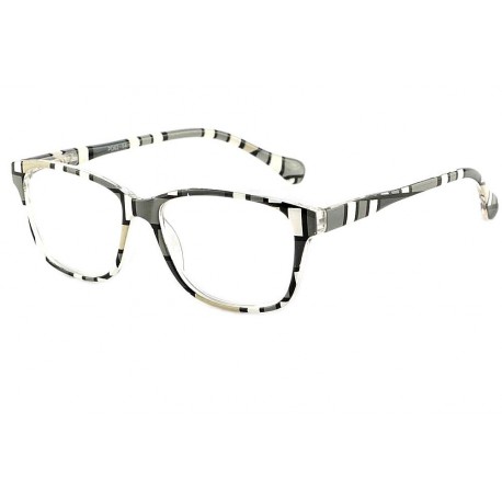 Lunettes Loupes Azza Grise Blanche et Noire Dioptrie +1 Lunettes Loupes New Time