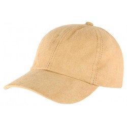 Casquette baseball marron camel effet daim Dioz CASQUETTES Nyls Création