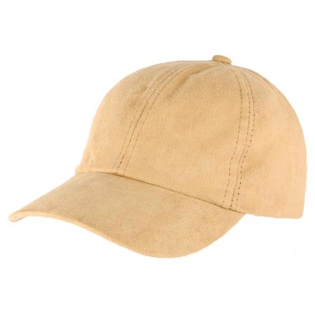 Casquette baseball marron camel effet daim Dioz CASQUETTES Nyls Création