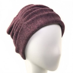 Beret toque violet prune laine Heya Celine Robert ANCIENNES COLLECTIONS divers