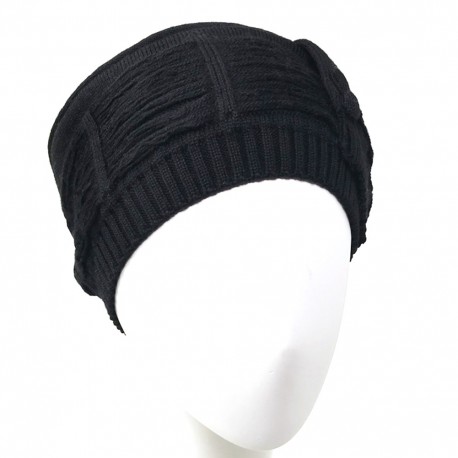 Bonnet toque Noir couture Amos Marque Celine Robert ANCIENNES COLLECTIONS divers