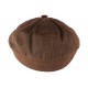 Casquette gavroche Coton Huile marron Creation Francaise CASQUETTES Léon montane