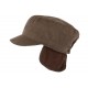 Casquette armee cache oreille Marron Kurk Nyls Création CASQUETTES Nyls Création