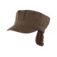 Casquette armee cache oreille Marron Kurk Nyls Création CASQUETTES Nyls Création