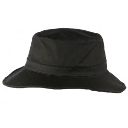 Chapeau Bob coton huile Noir imperméable Finistère BOB Nyls Création