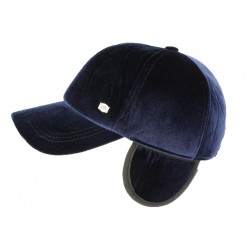 Casquette cache oreille bleu marine velours Season CASQUETTES Léon montane