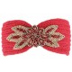 Bandeau laine femme rouge brodé perles dorées Helya ANCIENNES COLLECTIONS divers