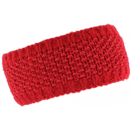Bandeau laine femme rouge doublure polaire Hastya Bandeau Léon montane