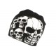 Bonnet noir tete de mort blanche look biker ANCIENNES COLLECTIONS divers