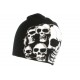 Bonnet noir tete de mort blanche look biker ANCIENNES COLLECTIONS divers