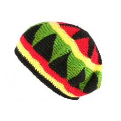 Bonnet Beret Rasta rouge jaune vert Bobley BONNETS Nyls Création