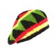 Bonnet Beret Rasta rouge jaune vert Bobley BONNETS Nyls Création