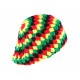 Beret Bonnet Rasta jaune vert rouge oversize Raygo BONNETS Nyls Création