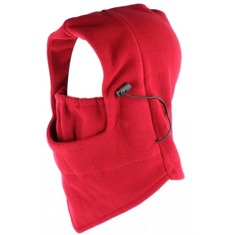 Cagoule Ski polaire rouge evolutive snood masque Skyway Cagoule Nyls Création