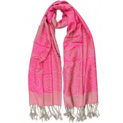 Echarpe Pashmina Rose Fuchsia Jaipur par Leon Montane Echarpe Léon montane