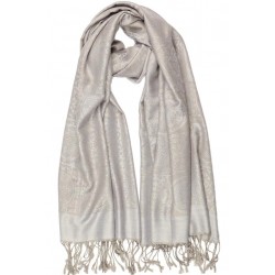 Grande Echarpe Pashmina Grise tendance Jaipur Leon Montane ANCIENNES COLLECTIONS divers