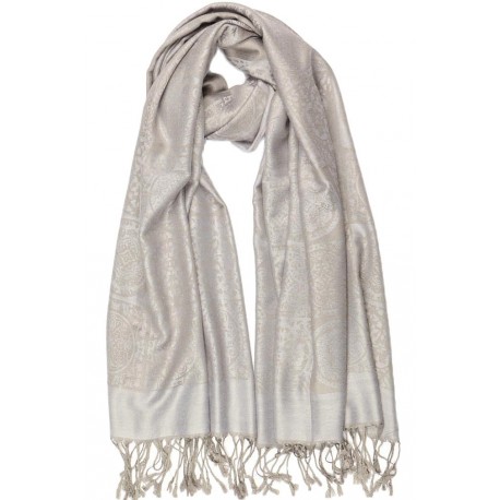 Grande Echarpe Pashmina Grise tendance Jaipur Leon Montane ANCIENNES COLLECTIONS divers