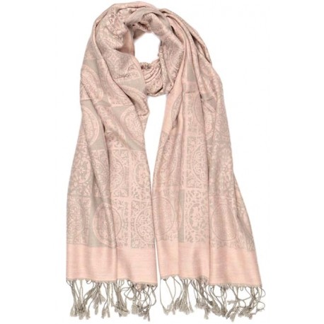 Grande Echarpe Pashmina Rose Poudre Jaipur Leon Montane ANCIENNES COLLECTIONS divers