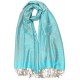 Grande Echarpe Pashmina Bleu Turquoise Jaipur Leon Montane ANCIENNES COLLECTIONS divers